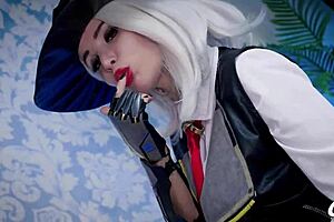 Ashe From Overwatch Hardcore Cosplay With Huge Dildo and Tight Wet Pussy!