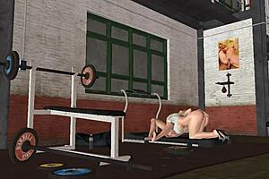 fitness trainer passionately fucks girl on treadmill, building intense desire