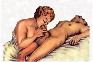 Vintage Erotic Illustration with Retro Anime Style