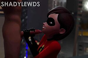 helen parr gives a rooftop handjob