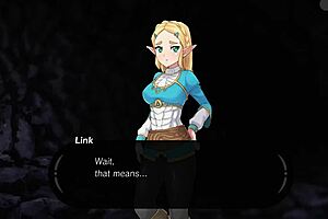 Zelda engages in anal and blowjob in the spirit orbs porn game