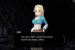 Zelda engages in anal and blowjob in the spirit orbs porn game