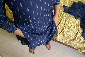 Village girl's first raw sex when home alone, uh, Hindi voice so clear!