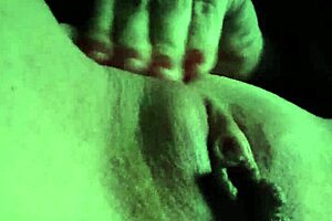 i squeeze my clit on my sensitive shaved pussy after getting fucked