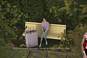 Dreamland Ep 13: Fishnet And Corset Cosplay Sex With Big Tits In Outdoor Game!