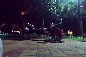 I went for a run in the park and met a big-dicked guy and we fucked in the square