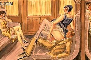 Vintage Erotic Drawings with Retro Anime Style Charm