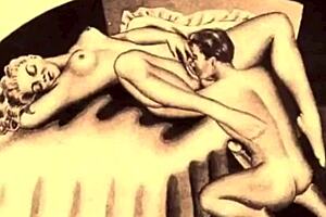 Vintage Erotic Drawings with Retro Anime Style Charm