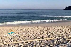 i masturbated on the beach and the naughty street vendor saw everything!