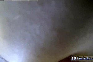 Teen Twink Masturbates to Gay Videos Before Bareback Sex with Black Partner