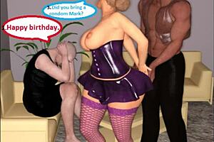 3d comic shows hotwife cuckolding husband with bbc on birthday