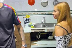 The Stepson Is Caught Secretly Watching His Stepmother As She Stretches for Her Yoga Lesson