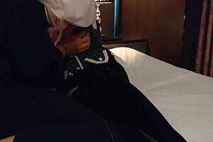 ol assistant rides during daytime in pantyhose and uniform