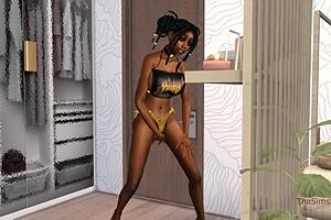 Stepdaughter has intense sex with stepdad while stepmom is close by.