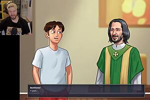 embarrassing yoga moment with teacher in summertime saga