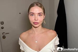 Angry Neighbor Complains About Noise, Gets Her Cunt Pounded Raw in POV. Bent Over Mirror Deepthroat Action!