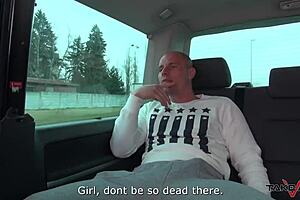 Squirting Brunette Picked Up on Street Gets Fucked in Van by Stranger