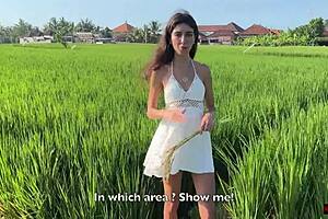 Fuck That Cute Rice Picker Girl Hard On The Farm!