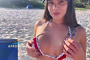 i masturbated on the beach and the naughty street vendor saw everything!