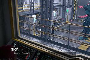 Stranded in space, flirting with a curvy half-robot girl in 3D hentai adventure.