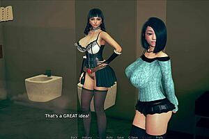 Curvy fat girl in 3d hentai outfit