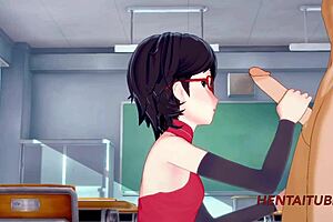 Boku No Hero Boruto Naruto Hentai 3D - Bakugou Katsuki & Sarada Uzumaki At School