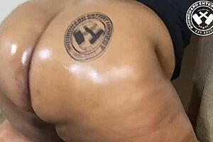 Interview with a chubby BBW newbie showcasing her firm booty.