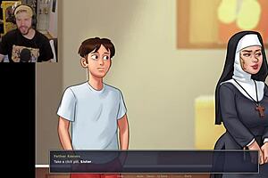 embarrassing yoga moment with teacher in summertime saga