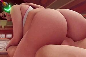 dva cums in overwatch sfm blender compilation with deepthroat and creampie