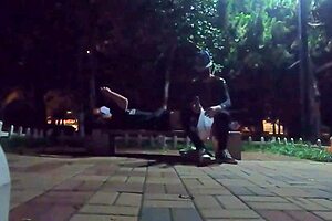 I went for a run in the park and met a big-dicked guy and we fucked in the square