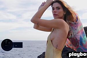 Hot Big Ass Brunette Teen 18+ Poses Outdoor And Enjoys It Intensely