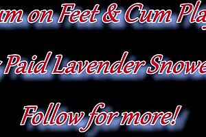 pale latina goddess in red lotion feet for body worship footjob with huge cumshot on soles