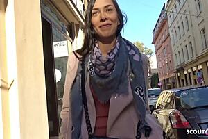 Holy! German Scout Seduces Skinny Long-Legged Teen 18+ Ashley for Street Fuck!