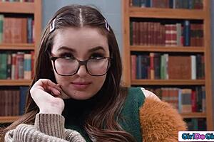 Petite Freshman Transforms From Bookworm To Strapon Bitch!