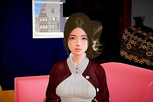 My new family with big tits and ass in this cartoon game