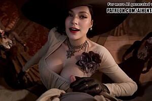 So, this Resident Evil Lady Dimitrescu cosplay in uncensored hentai AI just got wild jerking you off.