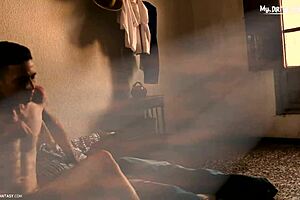 Farmer twink jerks and sucks dick in the farm, with dirty talk and spanking