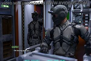 Girls feel excited splashing water in the game