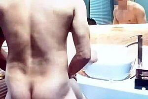 couple of gay asian amateurs fuck bareback in homemade scene