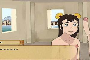 four elements trainer explores pussy with experience in anime hentai