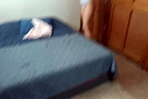 my stepmom catches me spying and gasps at my hard cock!
