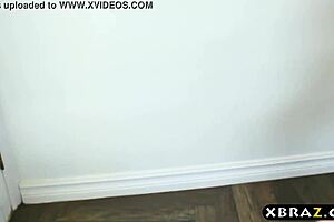 Cheating housewife with huge tits titty fucks while husband watches