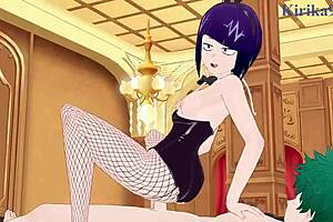 mitsuki bakugo and kyoka jiro and izuku midoriya bunny girl intense sex - my hero academia hentai