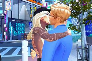 Tattoo slut dominates in blowbang!