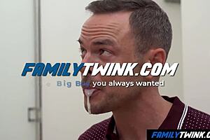 Dilf baths and crushes his little 18+ gay boy in the bathroom.