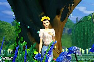 Hot sex in nature with beloved sparks wild desire in 3D animation