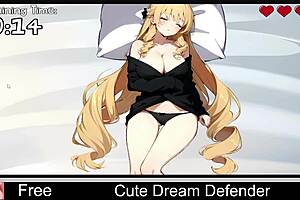 Cute dream defender in anime game
