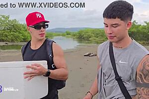 man, this super horny 3some with my step cousin max betancur, tatiana alvarez, and danner mendez got wild on the beach.