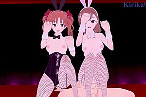 Mikoto Misaka And Kuroko Shirai Bunny Girl Intense 3P Sex - A Certain Scientific Railgun Hentai