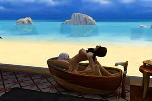 seraphina and the neighbor get naughty in sims 4 bathroom and beach scenes 😏